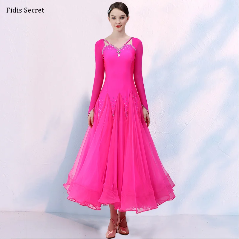 

8217 Black/Rose Red/Red Expansion Skirt For Women Standard Ballroom/Tango/Waltz/Foxtrot/Modern Dance Stage Competition Costumes