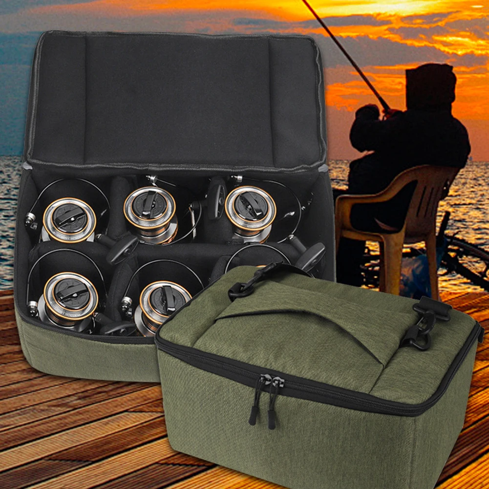 

Сумка для рыболовной катушки 36x25x18 см, нейлоновая, водонепроницаемая, для хранения рыболовных снастей, нейлоновая сумка для переноски, водонепроницаемый нейлоновый материал