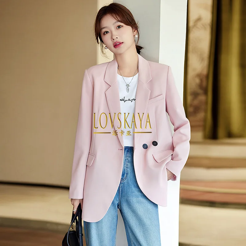 Korean fashion temperament small suit top casual white suit jacket women's spring and autumn new design sense