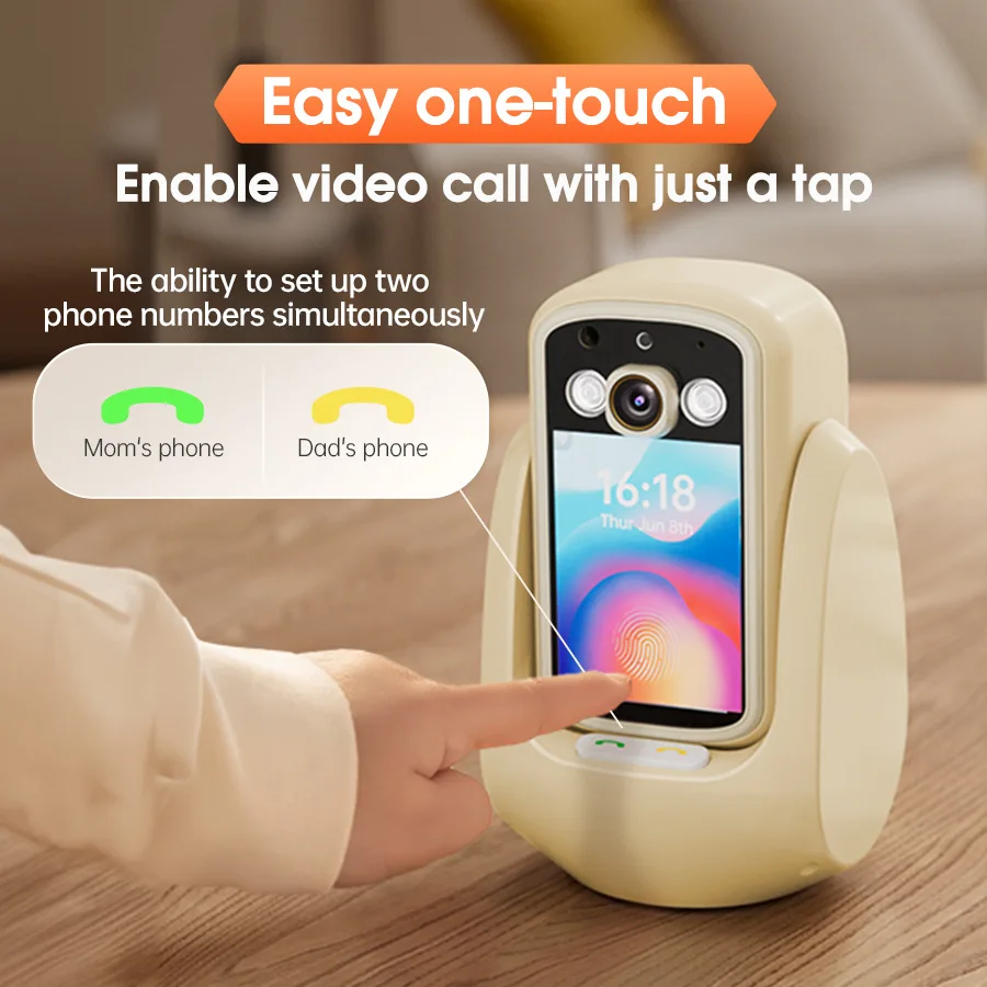 2.8Inch IPS Screen Video Phone 2MP 1080P One Key Call Wireless PTZ IP Dome Camera AI Humanoid Detection Security Baby Monitor