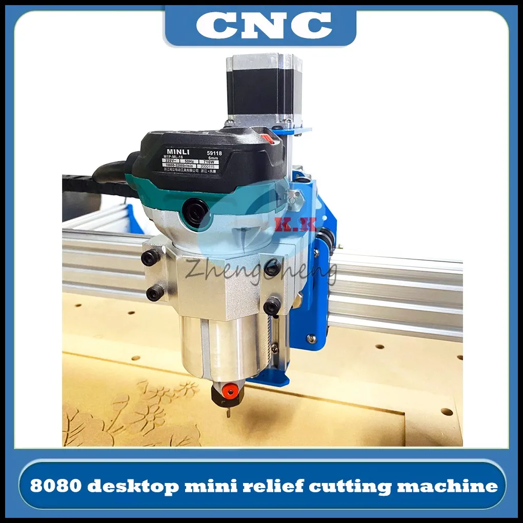 HOT CNC 8080 desktop spindle engraving machine small mini laser cutting punching slotting relief Hot DIY