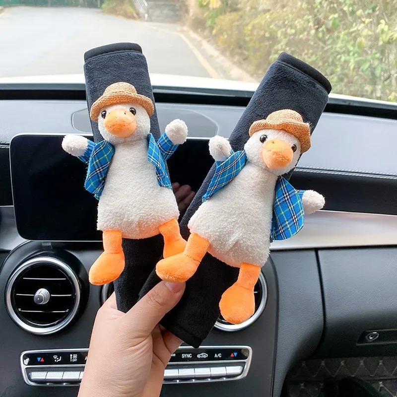 

Creativity Cute Animal Plush Dolls Action Figure Car Seat Belt Cover Decoration Auto Interior Ornament Accessories Girls Gifts