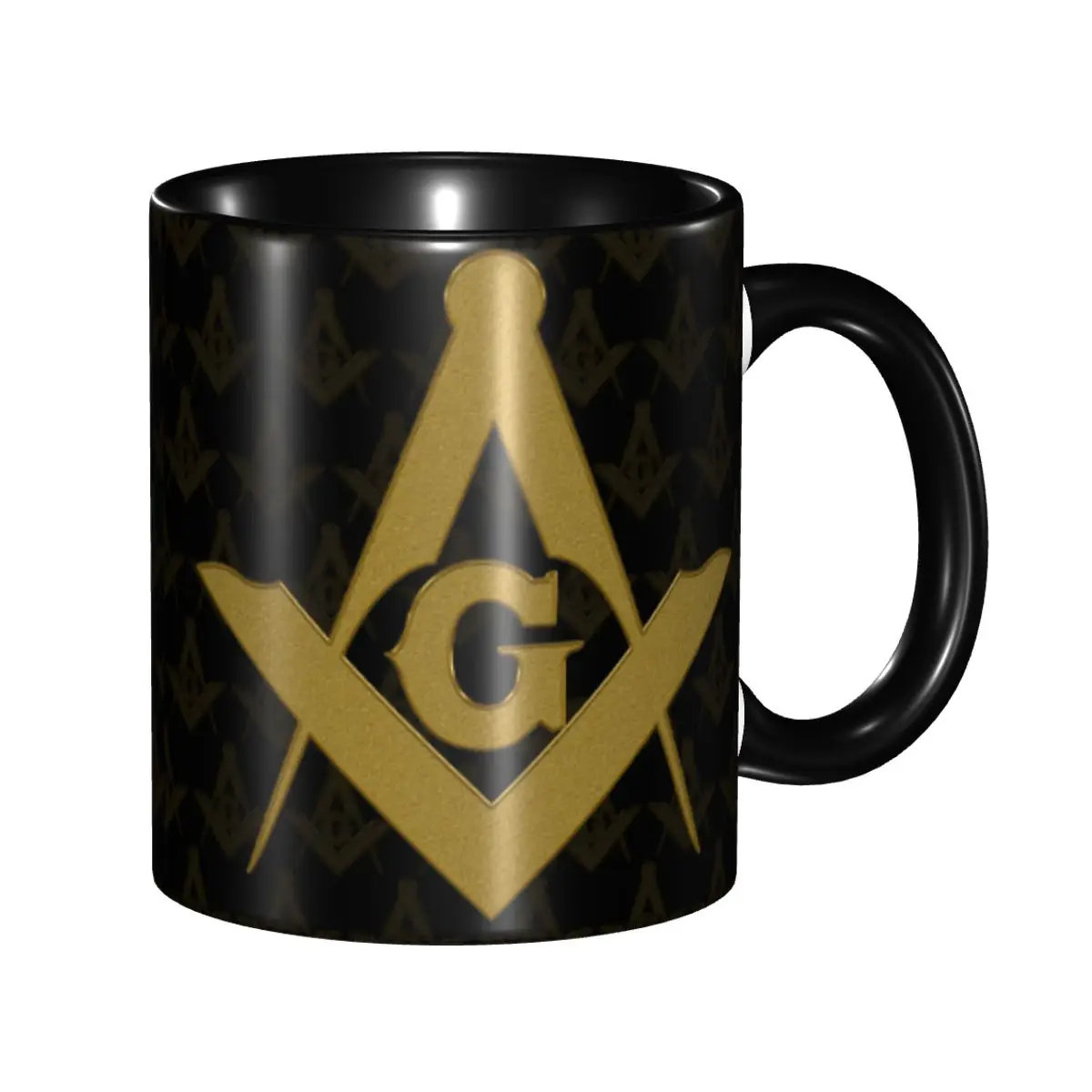 

DIY Freemasonry Symbol Ceramic Mugs Personalized Masonic Coffee Cups Creative Present