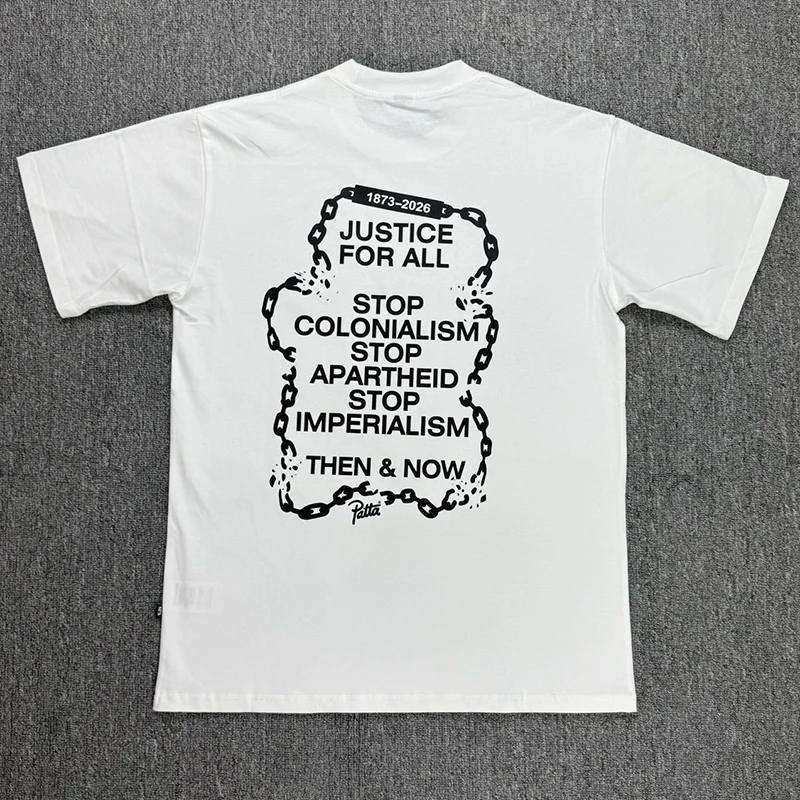 Real Photo PATTA T-shirt Unique Versatile Fmen Women Simple Style Trendy Short Sleeve Streetwear Harajuku Style