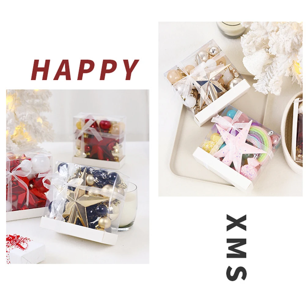 مجموعة مكونة من 40 قطعة من كرات عيد الميلاد المطلية بالمعكرون لزخارف الأشجار وديكورات الإكليل والقطع المركزية للعطلات