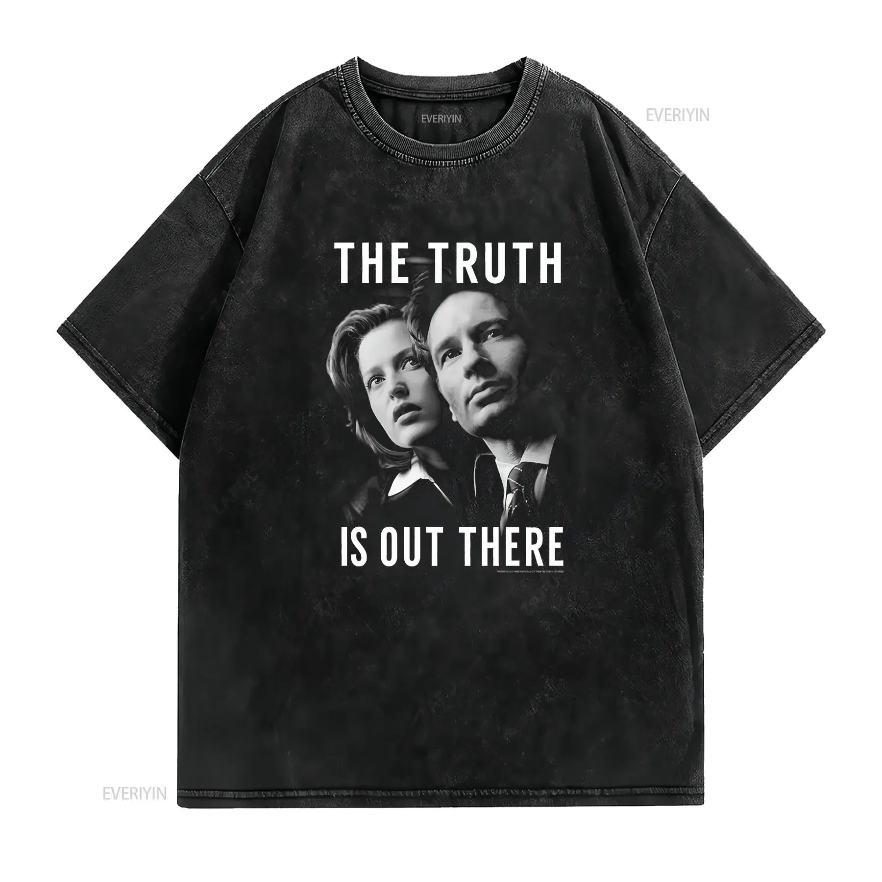 Xfiles Mulder And Scully The Truth Is Out There Tv Show Fox T Shirt S 2Xl vintage Washed Comfortable fashion Unisex streetwear