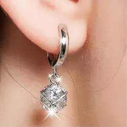 2ct Moissanite Earrings 100% S925 Sterling Sliver Orginal Drop Earring Wedding Bride Jewelry with Certificate for Women