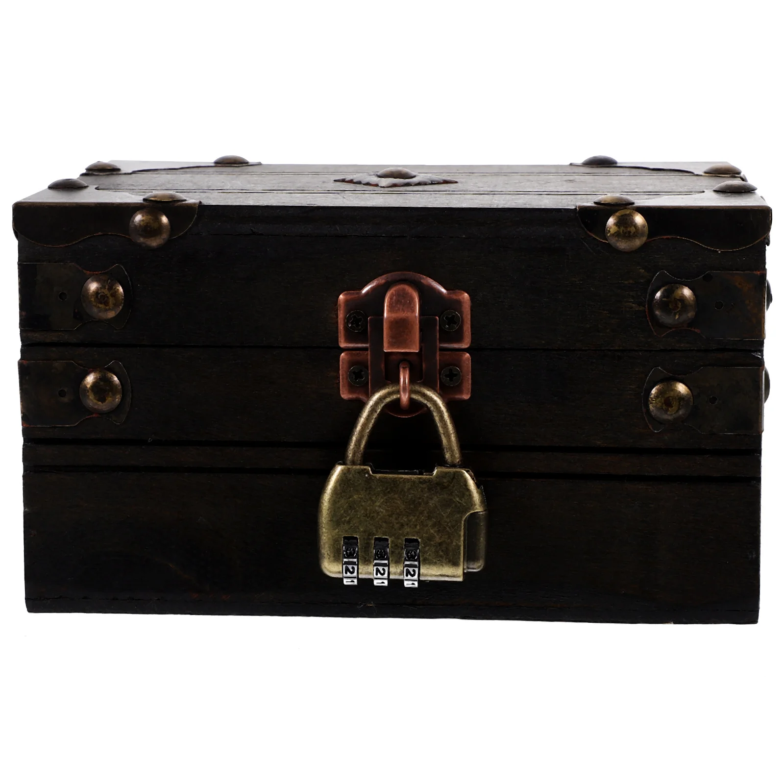 

Retro Wooden Treasure Box Vintage Jewelry Case Keepsake Chest Home Decor Prop Organizer Wooden Treasure Box Wood Candy Case