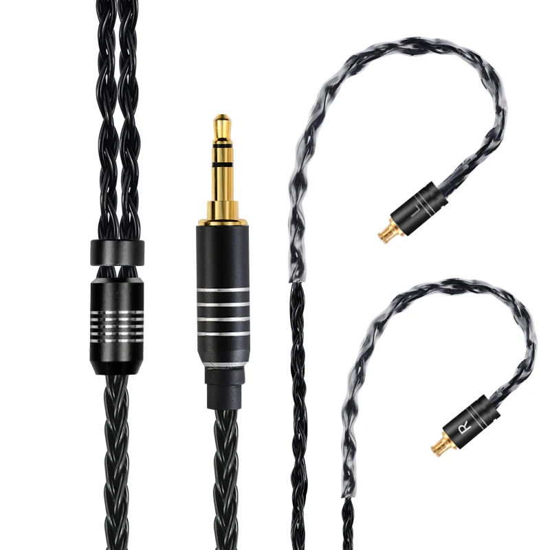 Koceta A2DC IEM Cable auriculares electrónica de consumo OFC plateado para ATHLS50is/70is/200is/300is/400is/E40/E50/E70