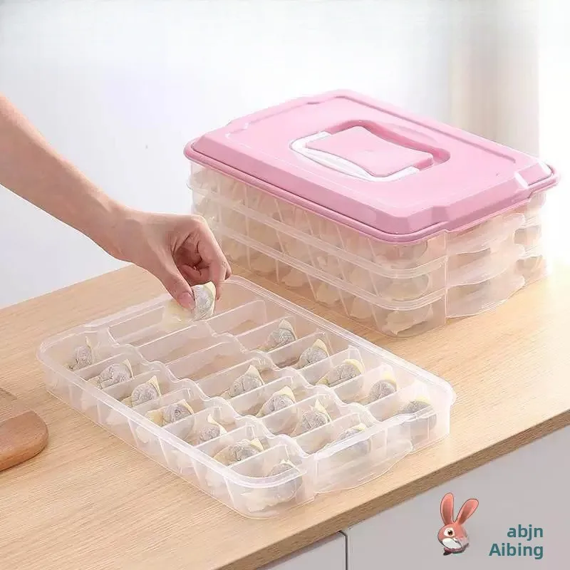 Thickened Food Grade  Dumpling Box Refrigerator Special Small Shaped Partitioned Dumpling Freezing Container