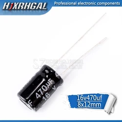 20PCS Higt quality 16V470UF 8*12mm 470UF 16V 8*12Electrolytic capacitor hjxrhgal