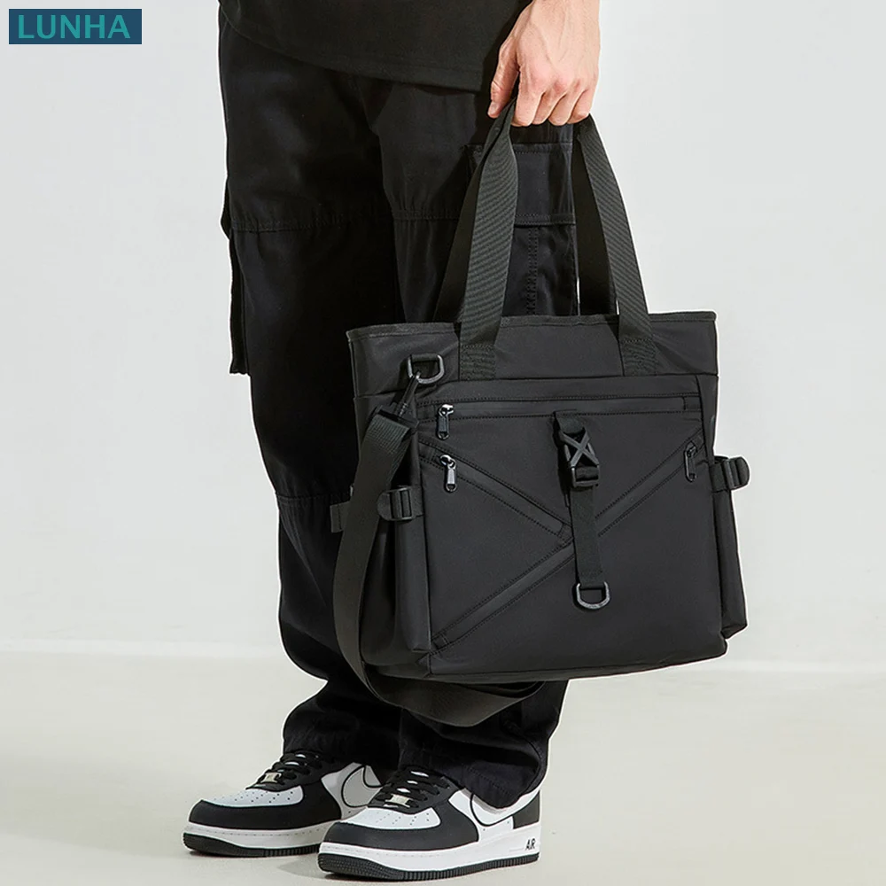 Men's Waterproof Oxford Messenger Bag Crossbody Sling Bag for Work School Travel Daily Commute Briefcase Tote Shoulder Bags