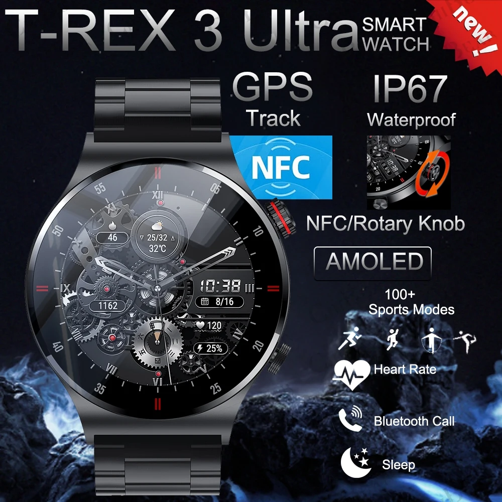 

2026New GPS SmartWatch Men Health Monitoring With Heart Rate ECG + PPG 100+ Sports Modes NFC 2026 New Bluetooth Call Smart Watch