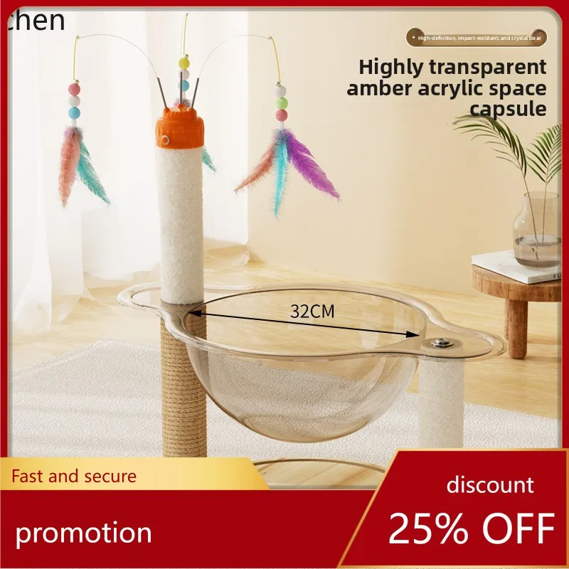 

YFY Electric Pet Cat Climbing Frame with Built-in Toys, All-Season Use, Density Board Wooden Cat Climbing Frame, Cat Toy