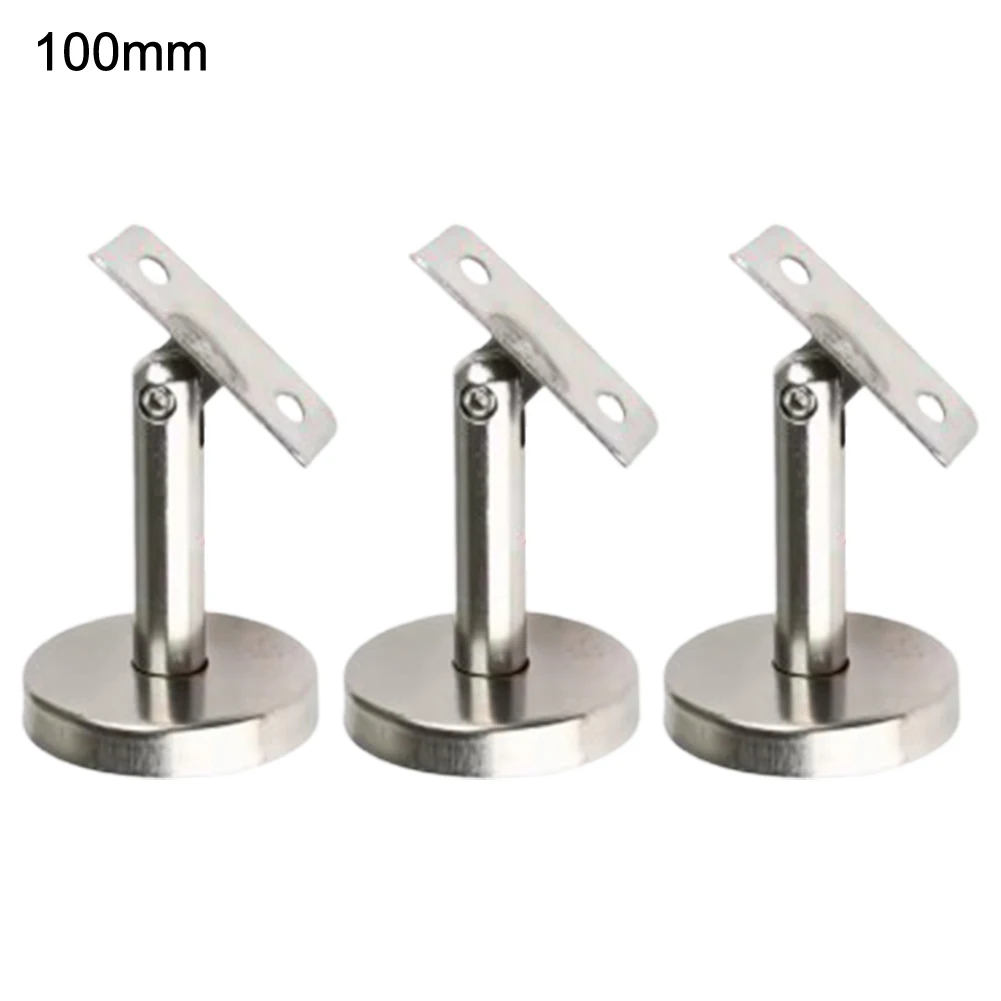 3 Pcs Stair Handrail Brackets Adjustable Column Straight Bracket 304 Stainless Steel Handrail Wall Support Fixed Hardware