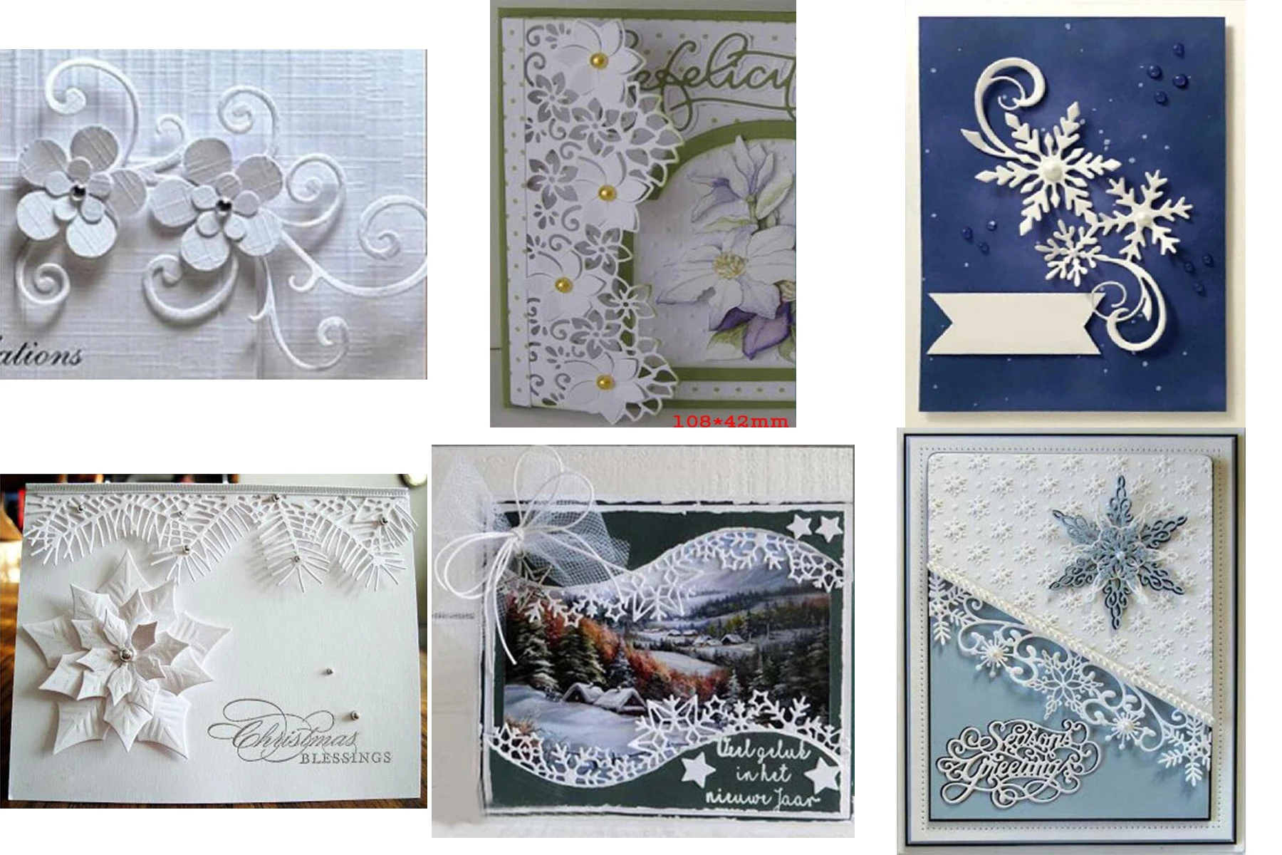 Winter Schneeflocken Spitze Blumen Metall Schneidwerk zeuge schneiden Stanz form Sammelalbum Papier Handwerk Messer Form Klinge Stanz schablonen