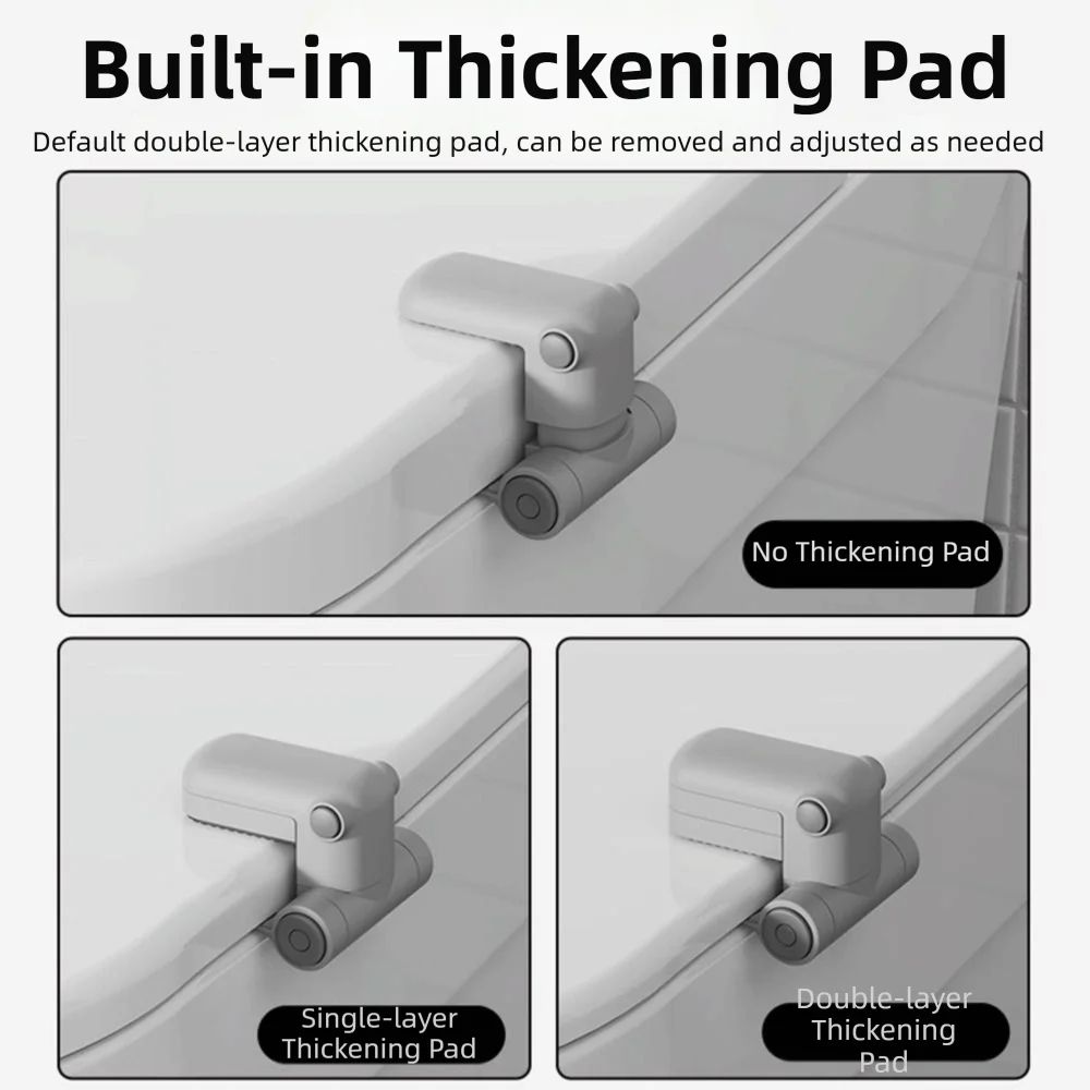 أقفال مرحاض ذاتية اللصق، ارتفاع مقاوم للأطفال، قابل للتعديل، أقفال غطاء المرحاض المضادة للفتح، سهلة التركيب، لا حاجة إلى أدوات