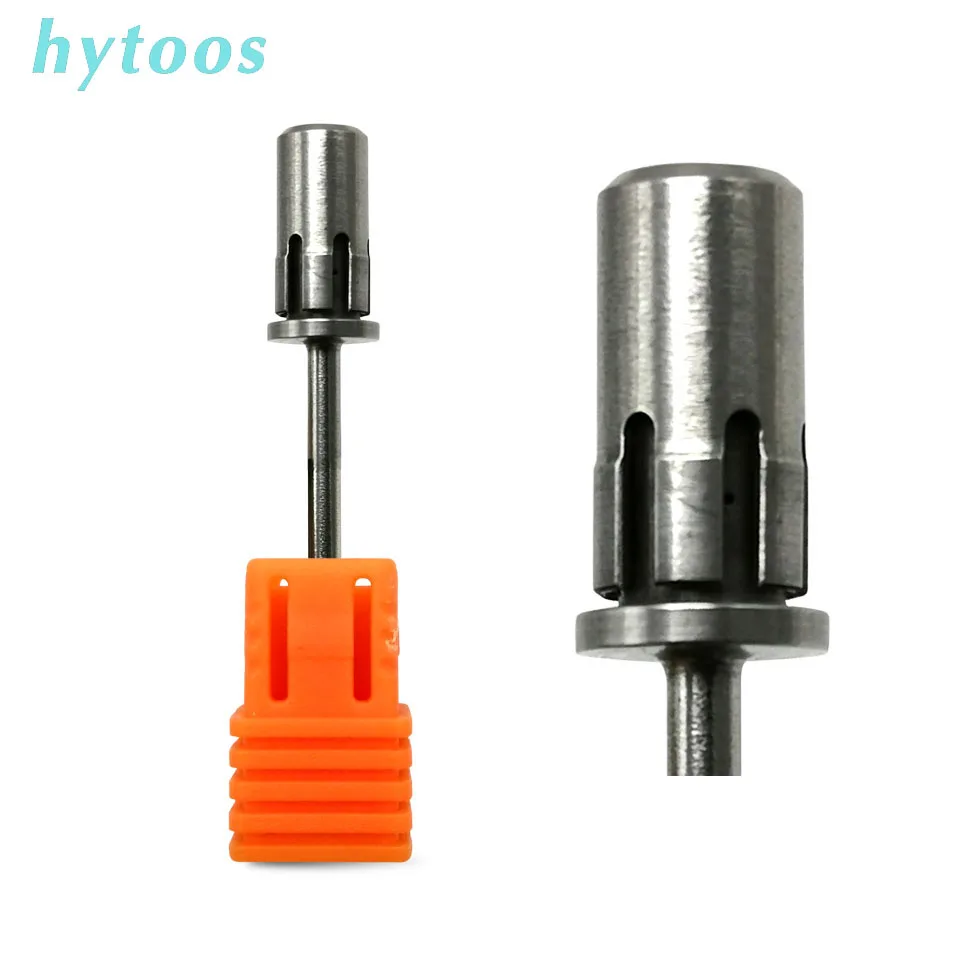 HYTOOS-Bandes de ponçage en acier inoxydable, mèche à mandrin, tige de 3/32 pouces, accessoires pour perceuse à ongles, outils à ongles