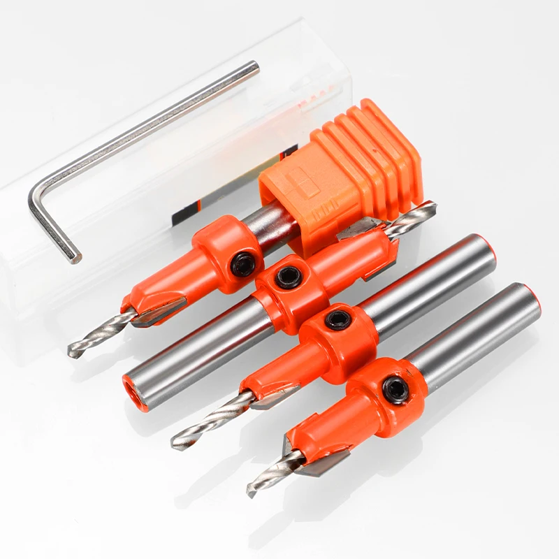Newshark 2023 New 8mm Shank HSS Woodworking Countersink Router Bit Screw Extractor Demolition for Wood Milling Cutter Power Tool