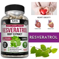 Resveratrol 1200 Mg - Natural Ingredients - Antioxidant Supplement, Anti-Aging, Heart, Brain, Free Radicals