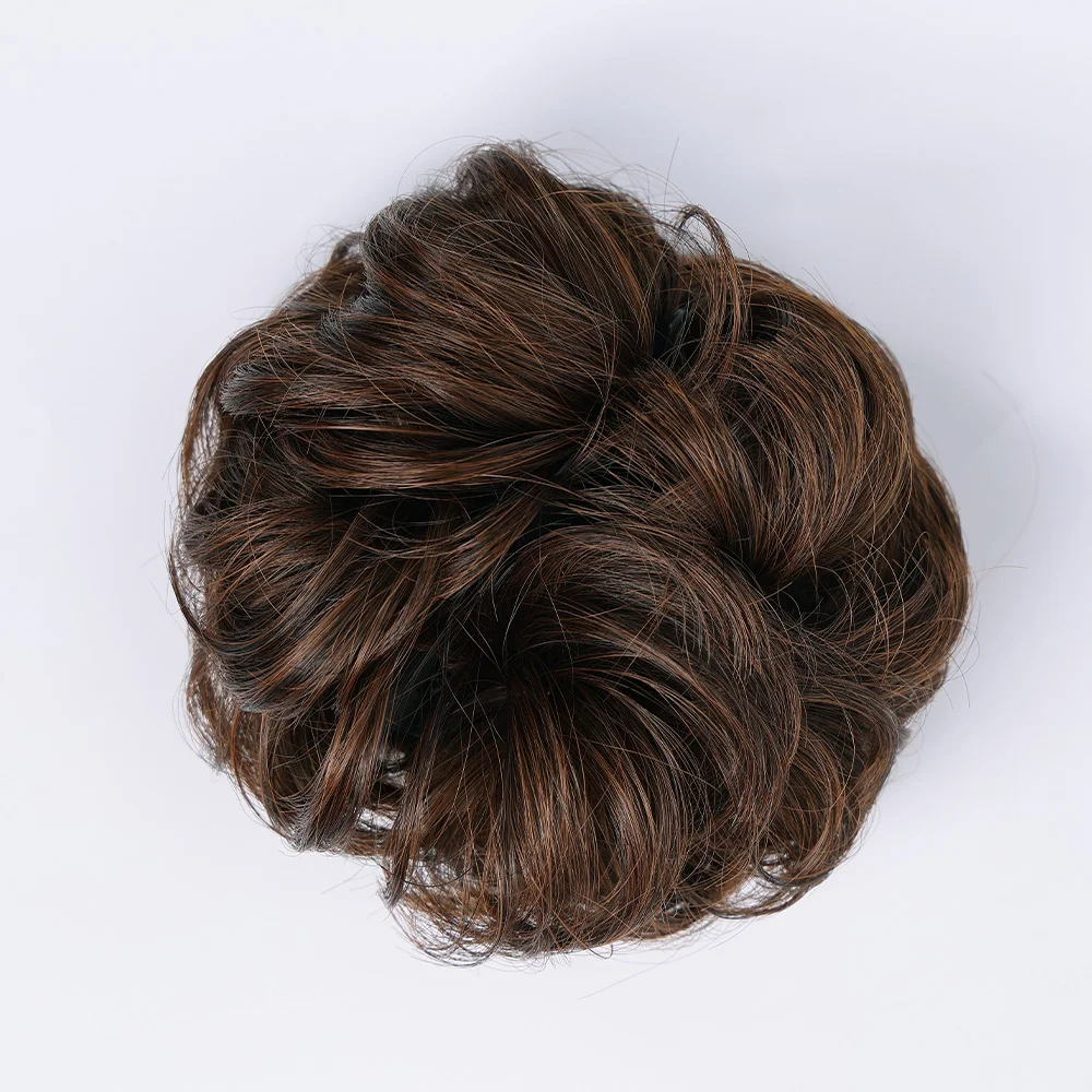 Messy Hair Bun Hair Scrunchies Extension Curly Wavy Messy Synthetic Chignon for Women Updo Hairpieces