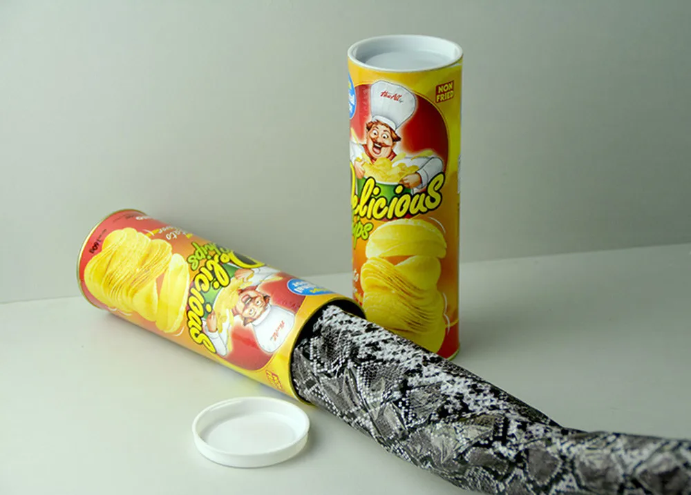 Halloween Kartoffel chips Dosen Schlange Tricks Witz gruselige Pommes spielen Spaß Spielzeug lustige Streich Requisiten Festival Dekorationen