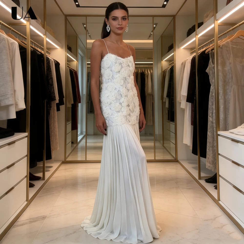 

Элегантное макси-платье с 3D цветочным пэчворком и тонкими бретелями, модное длинное платье с V-образным вырезом для женщин, стильное облегающее платье.