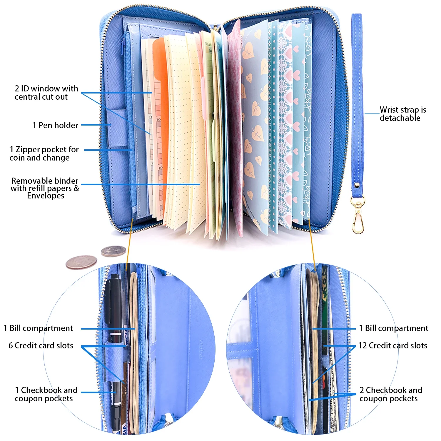 Fashion Wallet Women Purse Long Purse Coin Case Passport Bag women Credit Card Holder Multi-functional Creative Mobile Wallets
