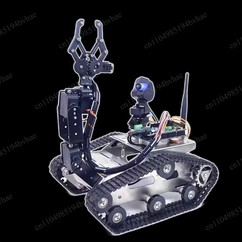 Robot arm WiFi Bluetooth video intelligent car programming robot track type