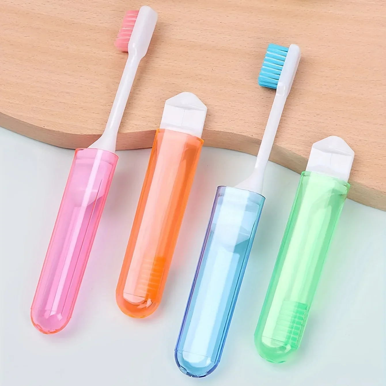 

10pcs Travel Portable Folding Toothbrush Super Soft Bristle Toothbrush Fold Camping Hiking Outdoor Easy To Take Teethbrush