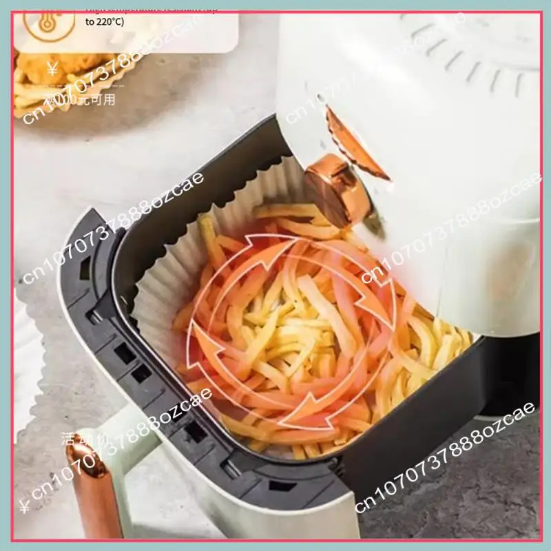 A26P ورق مقلاة هوائية للاستعمال مرة واحدة 20 سم مقاوم للزيت ومقاوم للماء وصواني مقلاة هوائية ورق الخبز