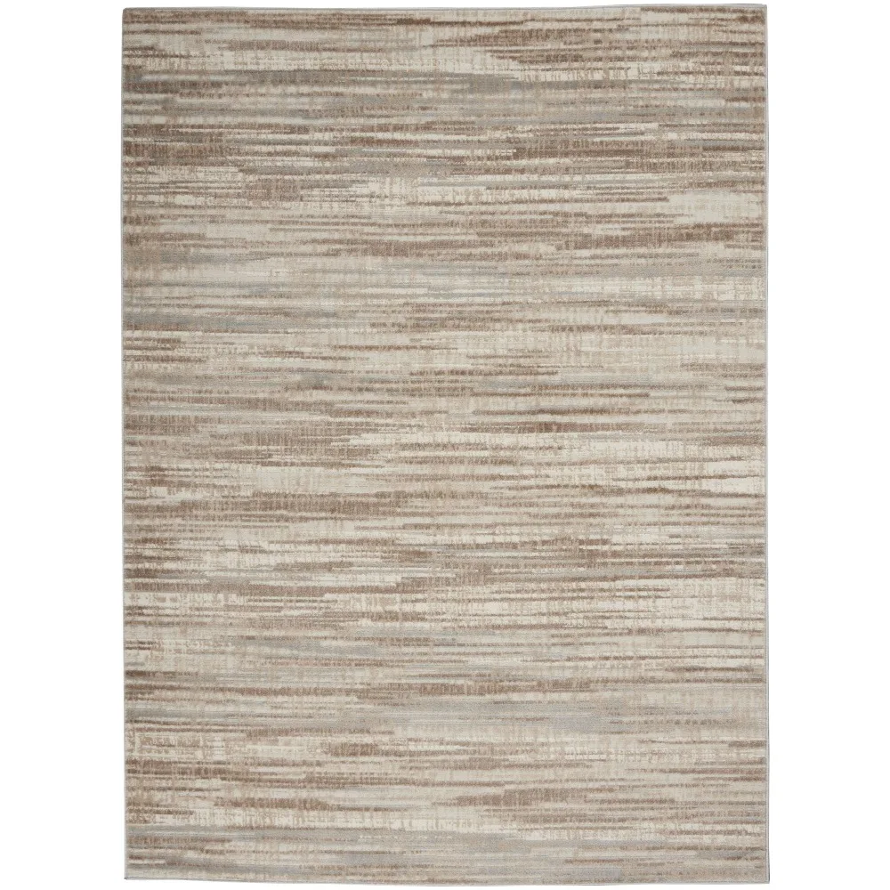 

Elation Abstract Striped Ivory Grey 4' x 6' Area Rug, (4' x 6')