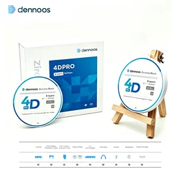 8 Layeries Dental Zirconia Block 4D PRO Multilayer for CAD CAM Lab Materials open system 43%-57% Strength 700-1200Mpa Sinocera