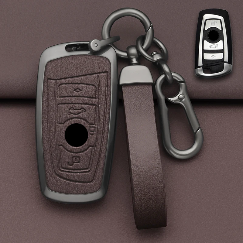 Legierung Stil Auto Schlüssel Fall Abdeckung Shell Fob Für BMW F20 F30 G20 F31 F34 F10 G30 F11 X3 F25 X4 I3 M3 M4 1 3 5 serie Zubehör – Detail 4