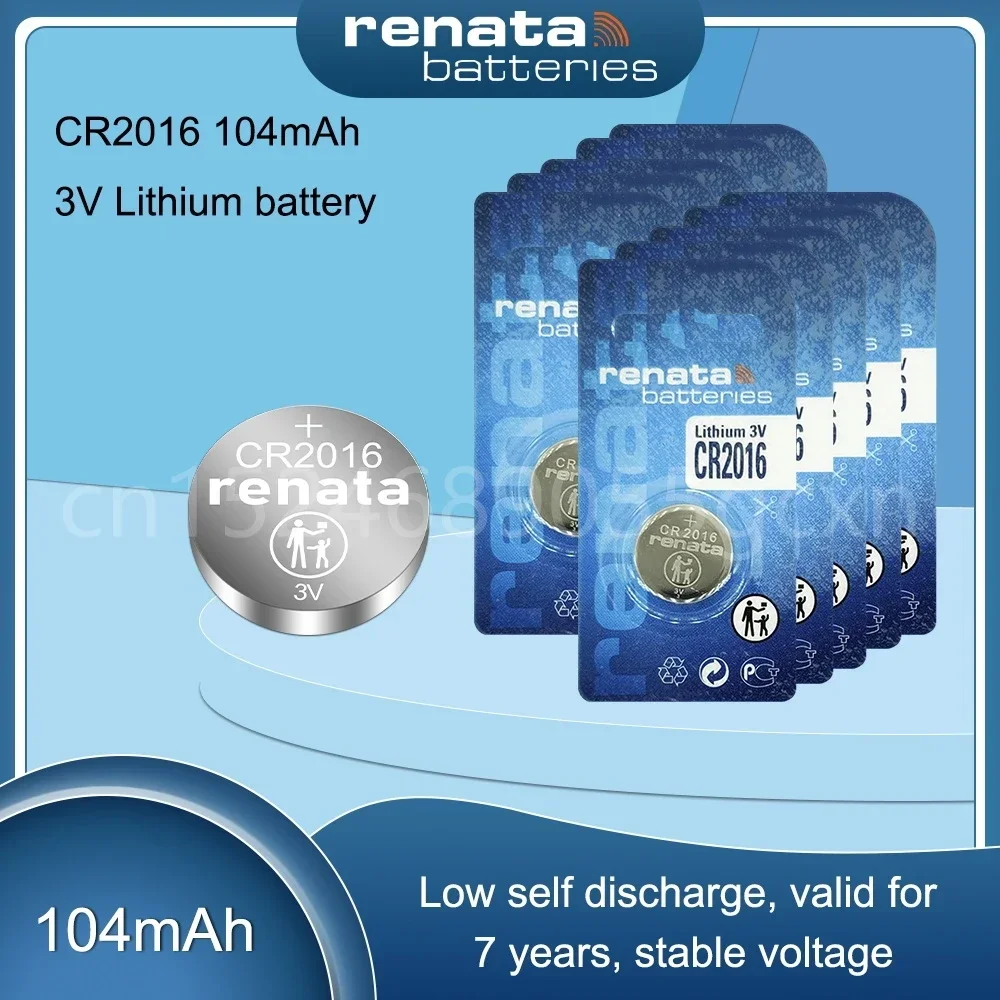 New RENATA CR2016 CR 2016 DL2016 ECR2016 GPCR2016 3V Lithium Battery For Remote Control Calculator Button Coin Cell