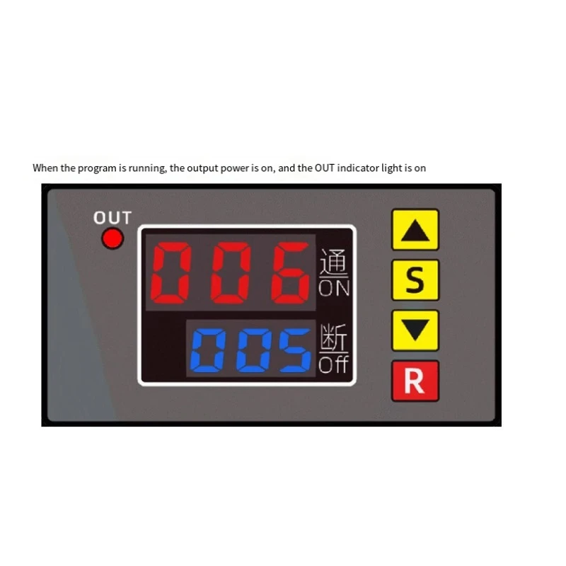 T3231 Digital Time Delay Relay Multifunction LED Display Cyclic Timing Control Switch Adjustable Timing Relay,B Easy Install