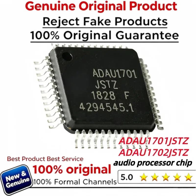 1-5-10pcs 100% New Original ADAU1702JSTZ  ADAU1702  ADAU1701JSTZ ADAU1701 Audio Processor Chip  LQFP-48