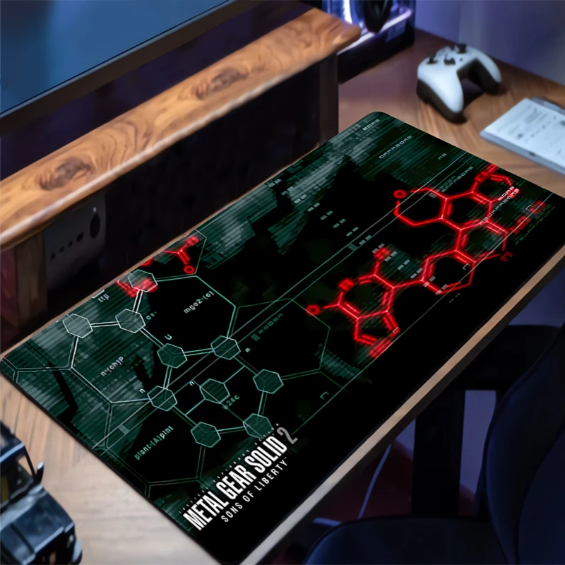 

Gaming Mouse Pad M-metal Gear Solid Accessories Office Gamer Keyboard Desk Mat Non-Slip Laptop ground mat big PC carpet Mousepad