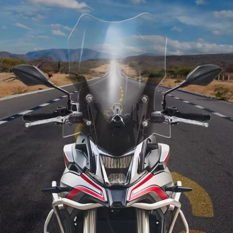 For VOGE‌ 500DS 525DS 650DS Motorcycle Front Windshield Modification Accessories Increased Chest Protection Windshield Device