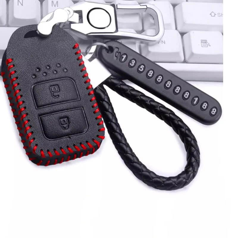 

Car Key Case Bag Holder Protective Sleeve Key Cover For Cr-v Civic Accord Vezel Fit Odyssey City Jazz Etc.