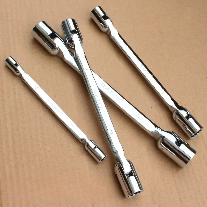 Chromium Vanadium Alloy Steel Double-end Socket Wrench Set Multifunction Rotatable Box End Wrench Repair Tools Set Hand Tools