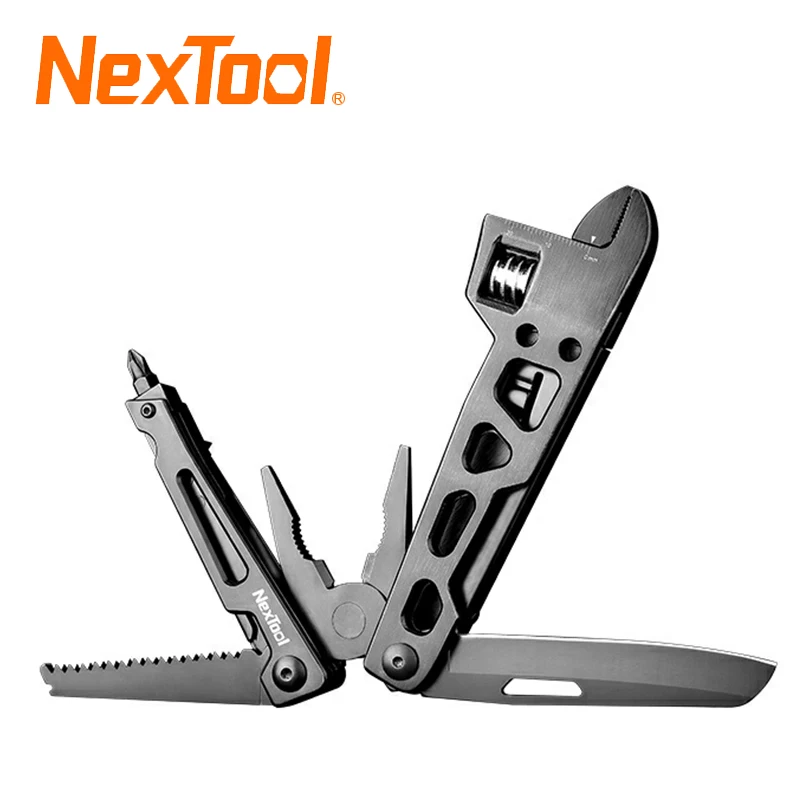 

NexTool 9 In 1 Multi-Function Wrench Knife Folding Tool Multi-Purpose Pliers Wood Saw Slotted Screwdrivers Camping Multitools