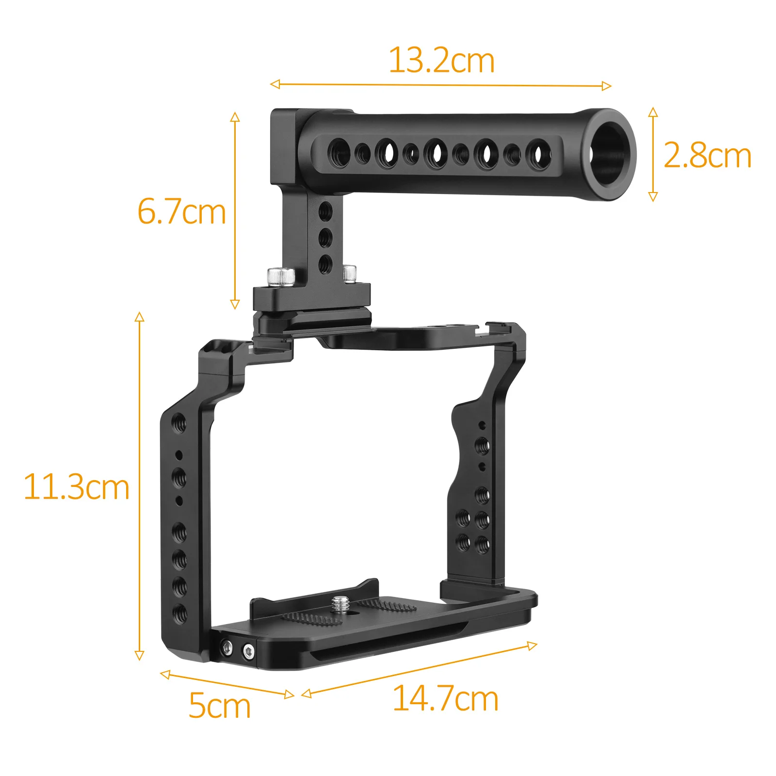 Andoer Sony dslr Camera Cage Top Handle Kit 1/4 Inch Threads Replacement for Sony A7IV/ A7III/ A7II/ A7R III/ A7R II/ A7S II