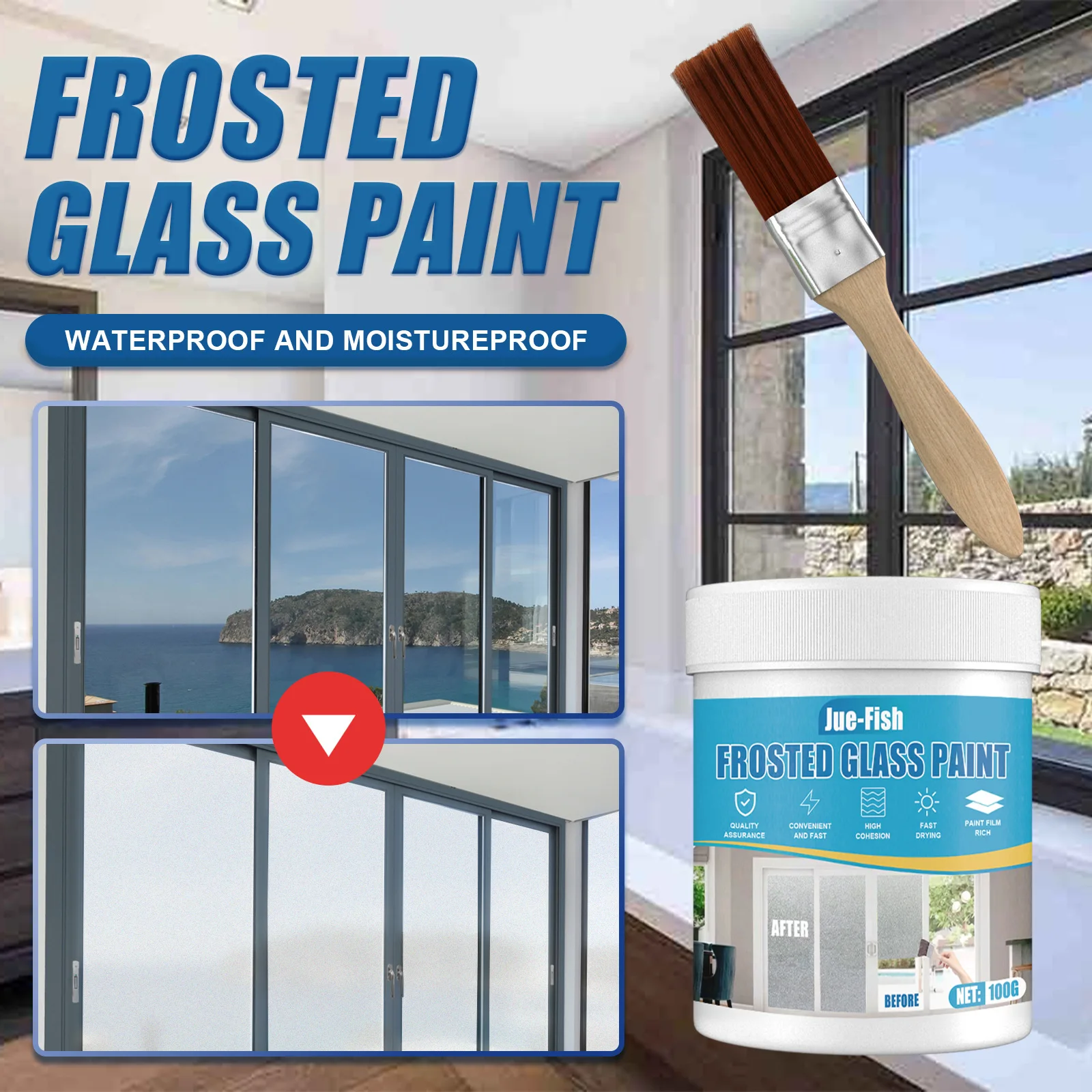 Frosted Glass Paint Doors and Windows Shading Frosted Glass Paint Fog Glass Paint Hazy Frosted