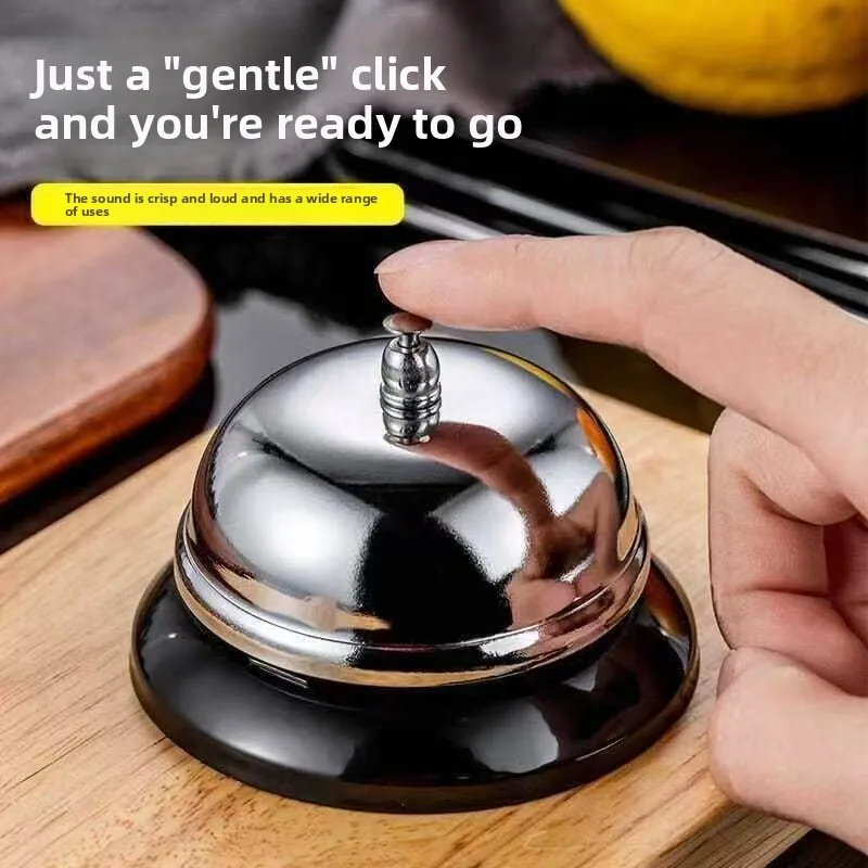 Service Call Bell Counter Desk Bell Clear Loud Ring No Battery for Restaurant Kitchen Hotel Reception Cafe Shop Front Desk