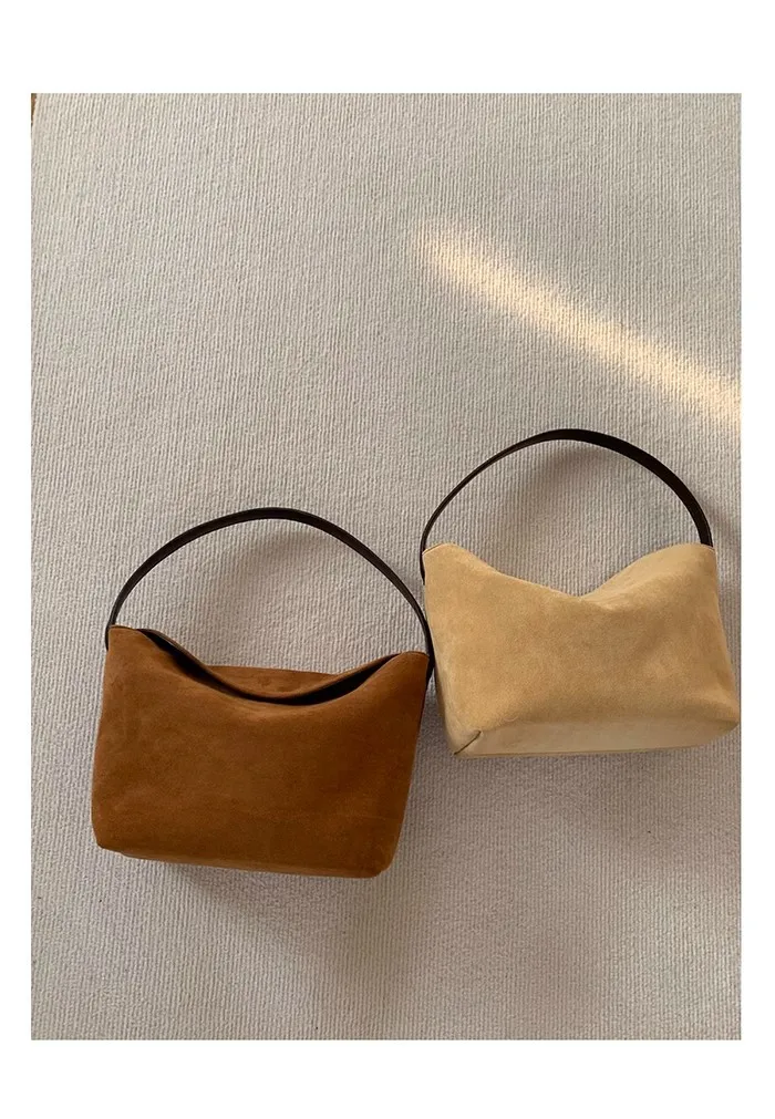 

Женская модная сумка через плечо в стиле ретро, повседневные замшевые сумки без особых особенных функций, доступны светло-коричневого и темно-коричневого цвета