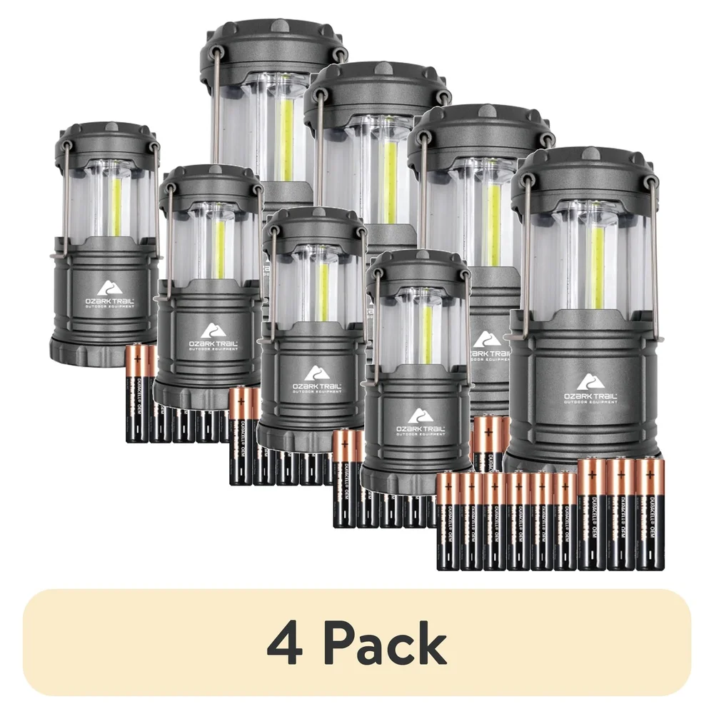 4 パック 3 パック LED キャンプランタン超高輝度 COB ライト 200 ルーメン拡張可能なポータブル屋外照明電池 360