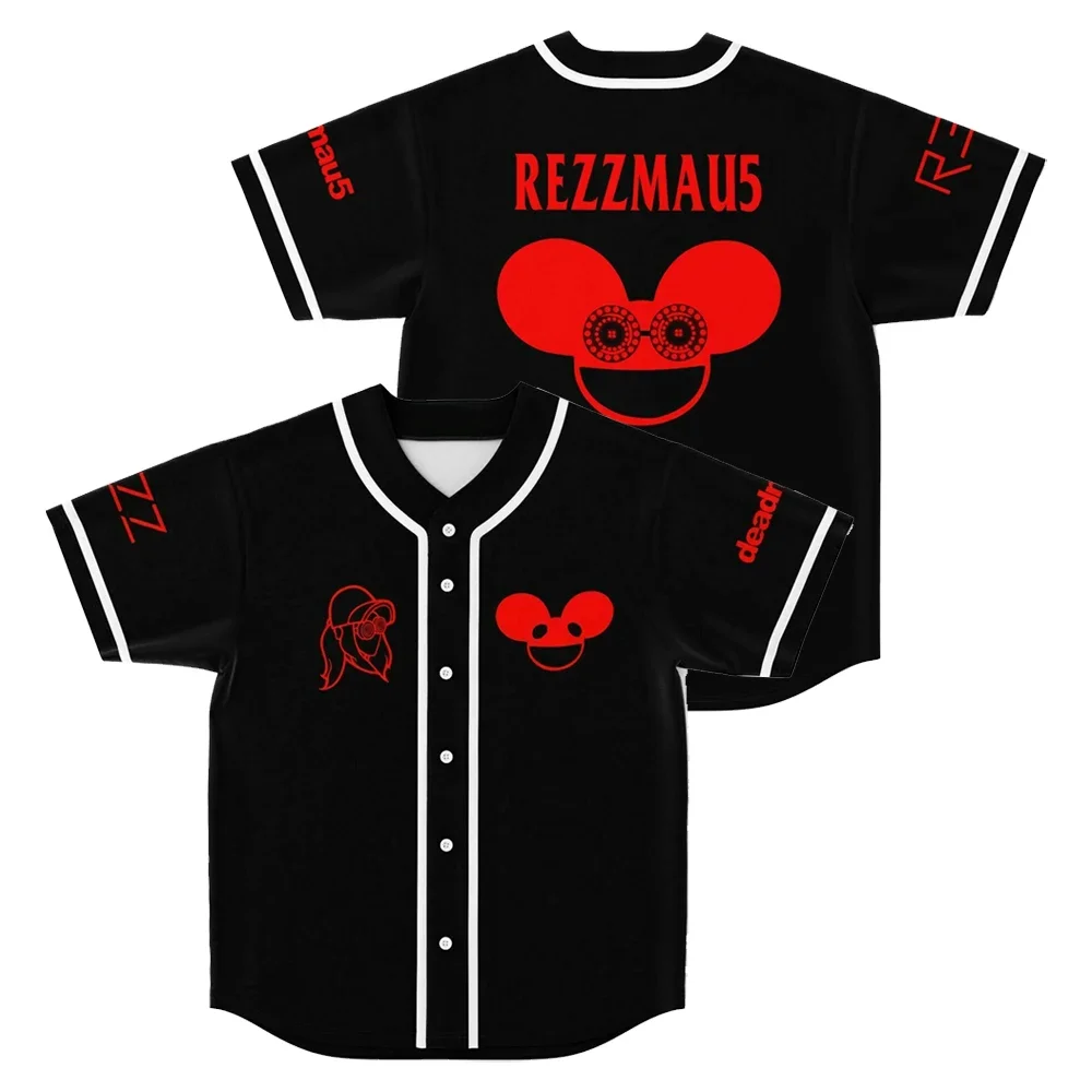 

Rezz Merch Baseball Jersey Top Shirt V-Neck Short Sleeve Shirt Women Men Streetwear Fashion Clothes