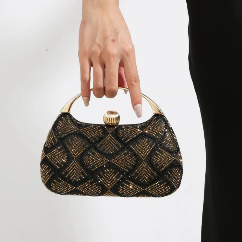 

Creative Top-handle Diamond-embellished Niche High-end Evening Bag For Women