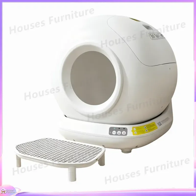 Large Capacity 65L Automatic Self Cleaning Cat Litter Box Smart Plastic Cat Toilet with Odor Control Quiet Operation Easy